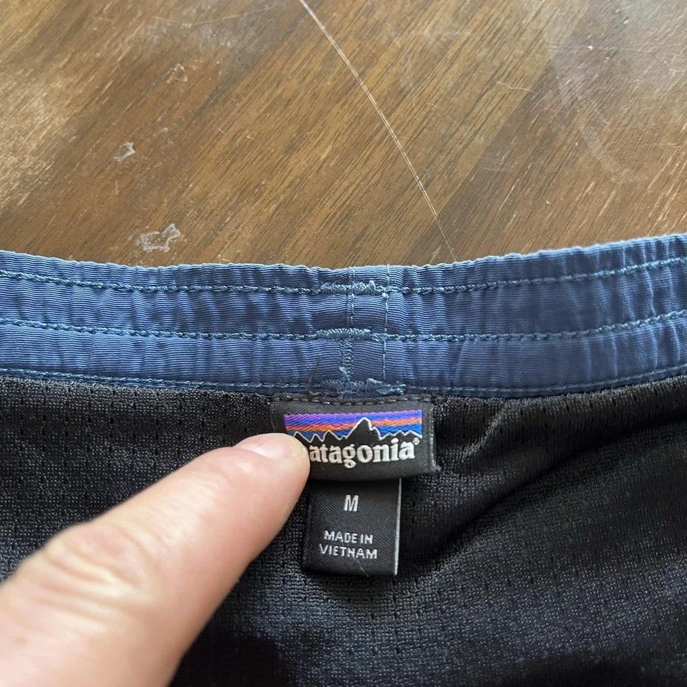 Patagonia Baggies Shorts Men 2XL Glass Blue 58033 Nylon Mesh Line Athletic